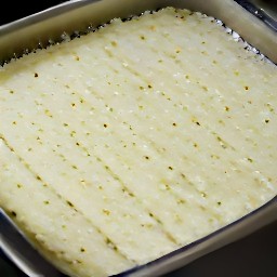 a dish with layers of lasagna pasta, vegetables, and broth.