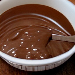 a bowl of melted chocolate.