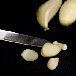 chopped oregano and a peeled garlic clove.