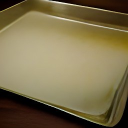 the baking sheet is coated in a thin layer of cooking spray.