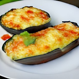 the eggplant with cheese baked in the oven for 8 minutes.