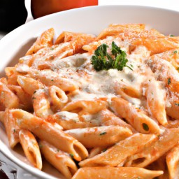 

This delicious, European, Italian lunch of onions, tomatoes and penne pasta in a creamy sauce is eggs-free, nuts-free and soy-free.