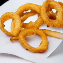 a paper towel with fried onions on it, sprinkled with salt.