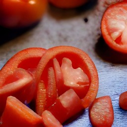 chop parsley, spring onions, and tomatoes.