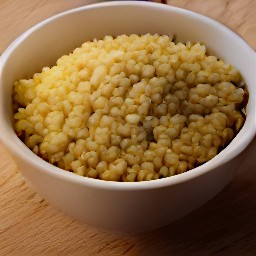 the cooked bulgur is now free from the tea towel.