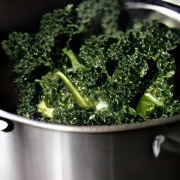 cooked kale.