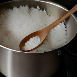 cooked rice.