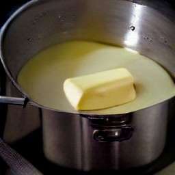 the butter will melt in 2 minutes.
