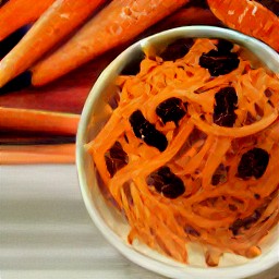 the output is a carrot and raisin salad.