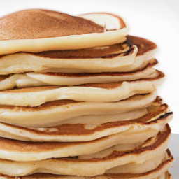 

Buttermilk pancakes are a delicious and nut-free, soy-free snack or breakfast made from all purpose flour, eggs, and buttermilk - perfect for any time of day!