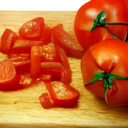 chopped tomatoes.