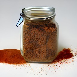 a jar filled with the mixture, covered with a lid.