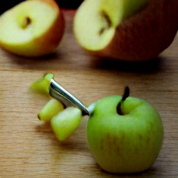 peeled apples.
