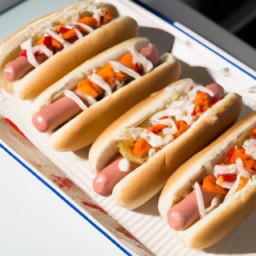 

Hot dogs are a classic American snack made from hot dog buns, onions and cream cheese. Egg-free and nut-free, they make the perfect burger or wrap filling!