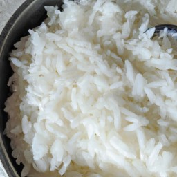 

Vegan, gluten-free, eggs-free, nuts-free, soy-free and lactose free white rice; a delicious Japanese side dish that's sure to please.
