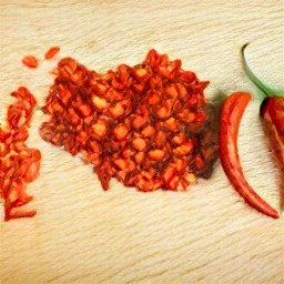 chopped red chili peppers.