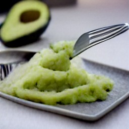 a mashed avocado.