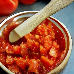 a tomato mixture.