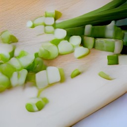 chopped scallions.