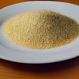 there breadcrumbs on a plate.