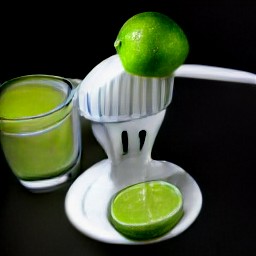 the lime juice is squeezed out of the lime.