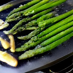 the asparagus cooked for two minutes over medium heat.