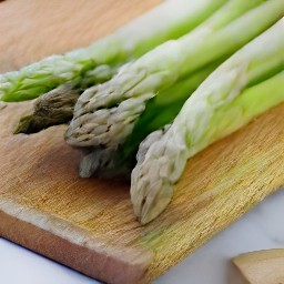 the asparagus has been trimmed.