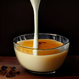 a bowl of pumpkin pudding.