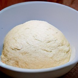 a bowl of dough.