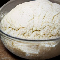 after 10 minutes of kneading, the dough more elastic and smooth.