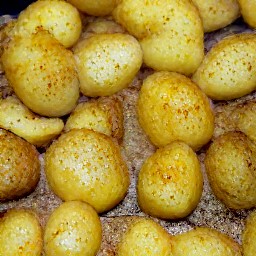 roasted potatoes.