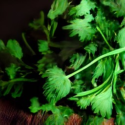 chopped parsley and coriander.