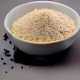 a bowl containing breadcrumbs, all-purpose flour, parmesan cheese, italian seasoning, dried parsley, garlic powder, cayenne pepper, a quarter tsp of black pepper and a quarter