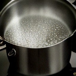 boiled water.