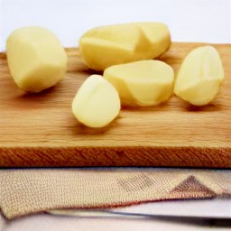 peeled potatoes.