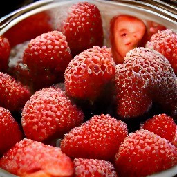 thawed strawberries.