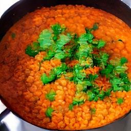 a curry flavored lentil dish.