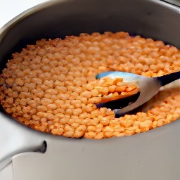 boiled lentils.