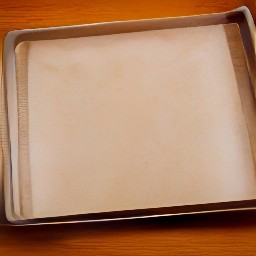 the cookie sheet lined with parchment paper.