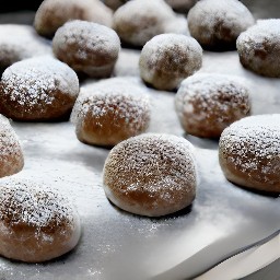 the dough balls are placed on the cookie sheet.
