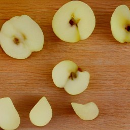 the apple cutter will peel the apples.