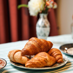 

This delicious eggs-free and nuts-free breakfast cheddar cheese and garlic stuffed croissant is made of crescent rolls, cooking spray for a perfect baking experience.