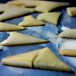 the crescent triangles would have garlic powder sprinkled on them.