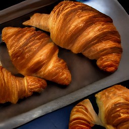the croissants are done when they are golden brown, and the cheese is melted and bubbly.