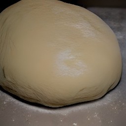 a ball of dough that has been kneaded for 10 minutes.