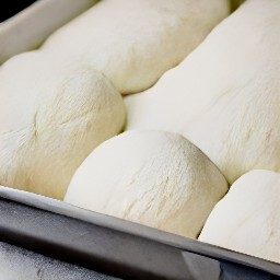 the dough is transferred to a heavy sheet pan and covered with a clean towel. it is then set aside for 40 minutes.