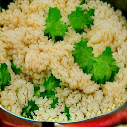 a pot of lemon rice.