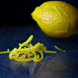 the lemon zest in small pieces.
