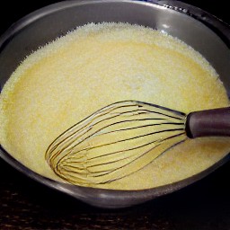 a bowl of cornmeal batter.