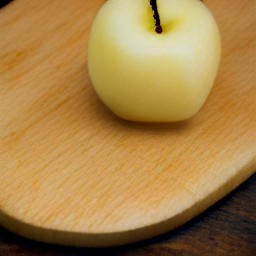 the apple is peeled.